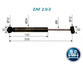 Schokdemper / Amortisseur BPW ZAF 2.0-2